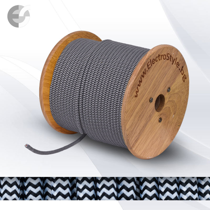 tekstilen kabel cherno bqla opletka 2x0.75mm2