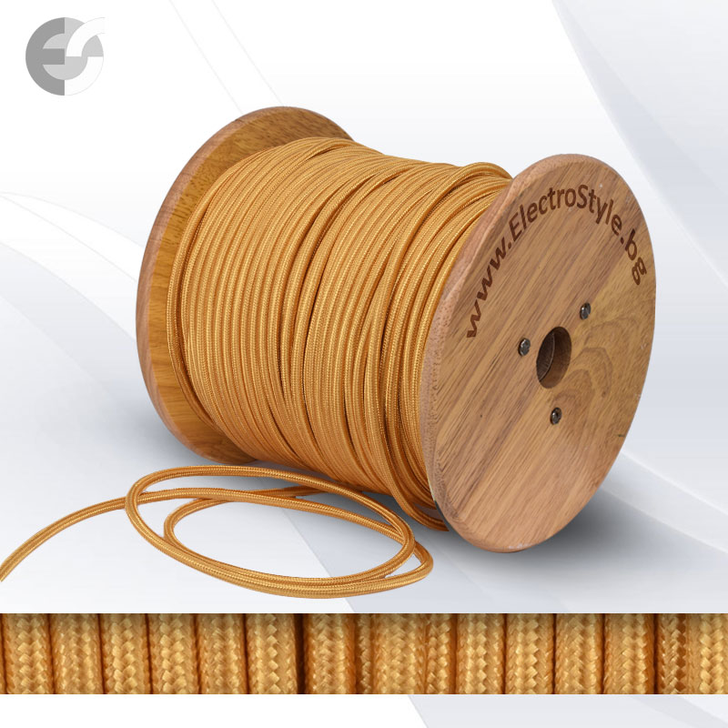 tekstilen kabel zlaten 2x0.75mm2