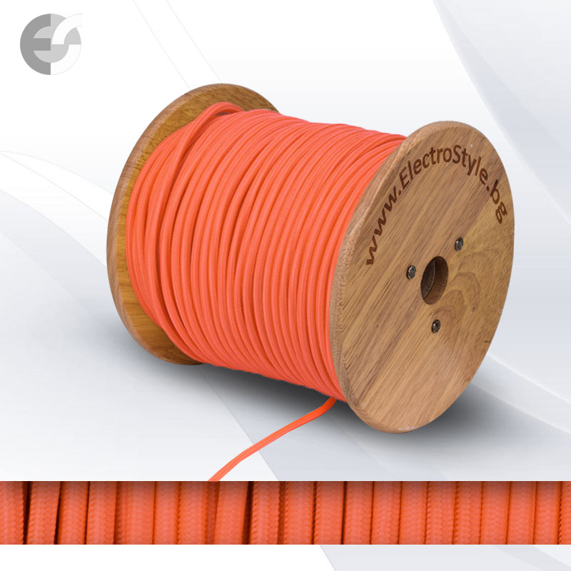 tekstilen kabel oranjev 2x0.75mm2