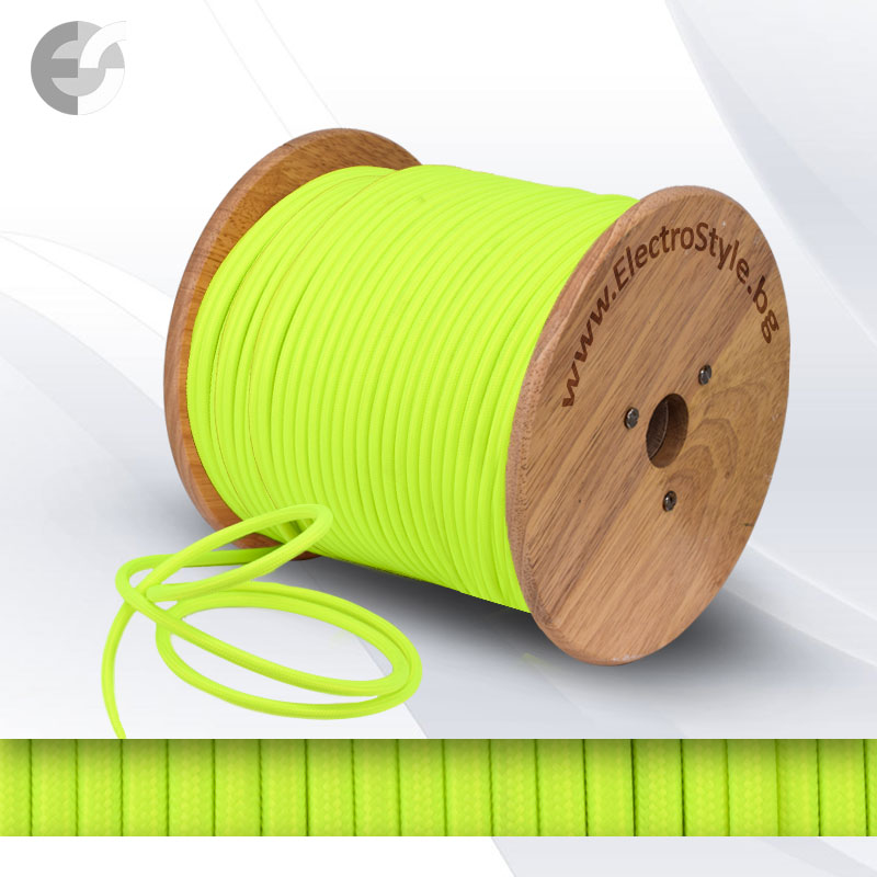 tekstilen kabel jylto zelen neon 2x0.75mm2