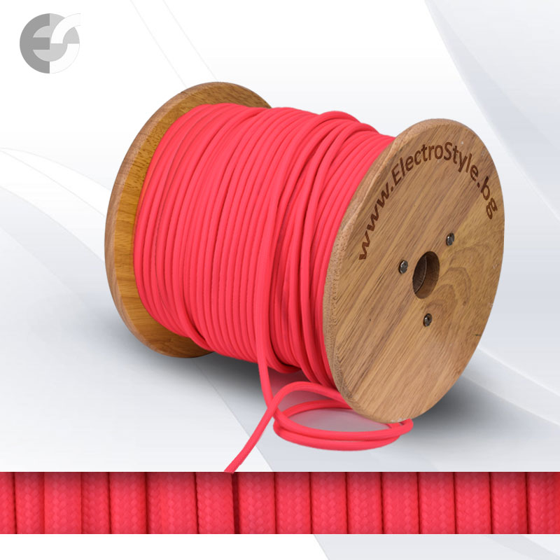 tekstilen kabel rozov neon 2x0.75mm2